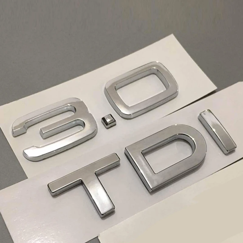 1.9 2.0 2.7 3.0 TDI quattro Letters Silver Chrome Emblem Car Styling Rear Trunk Discharging Mark Sticker for Audi A7 A8 A6L Q7
1.9 2.0 2.7 3.0 TDI quattro Letters Silver Chrome Emblem Car Styling Rear Trunk Discharging Mark Sticker for Audi A7 A8 A6L Q7