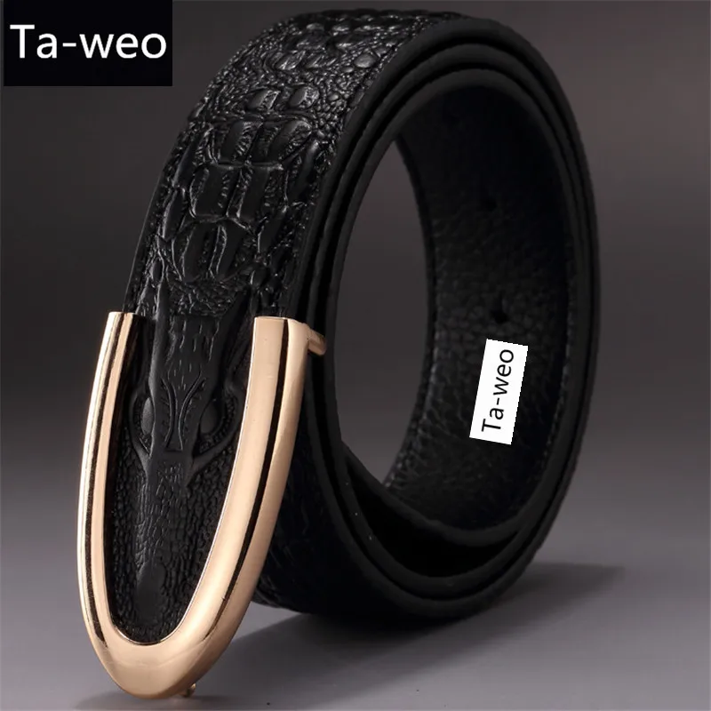 Fashion Business Smooth Buckle Belt Crocodile Striped Genuine Leather Belt Men Designer Belts Men High Quality
Fashion Business Smooth Buckle Belt Crocodile Striped Genuine Leather Belt Men Designer Belts Men High Quality