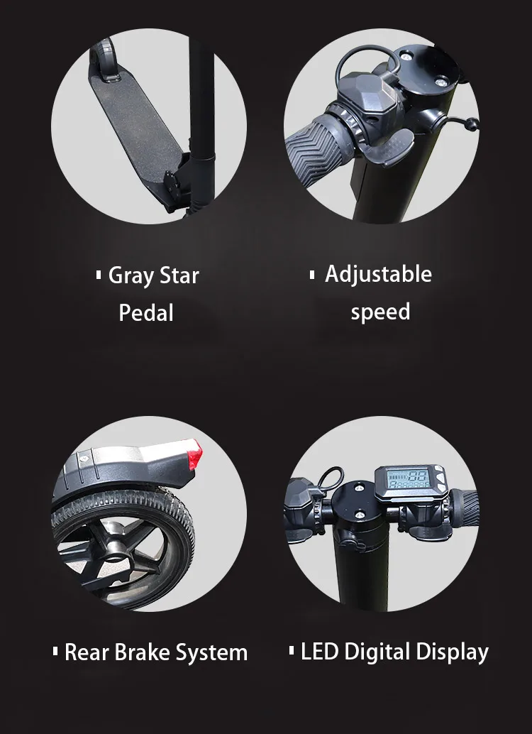 Top Folding Electric Scooter Electric Scooter 250W Motor LCD Display Screen 3 Speed Modes 5.5 Inches Solid Anti-Skid Tire E Scooter 8 Top Folding Electric Scooter Electric Scooter 250W Motor LCD Display Screen 3 Speed Modes 5.5 Inches Solid Anti-Skid Tire E Scooter 8