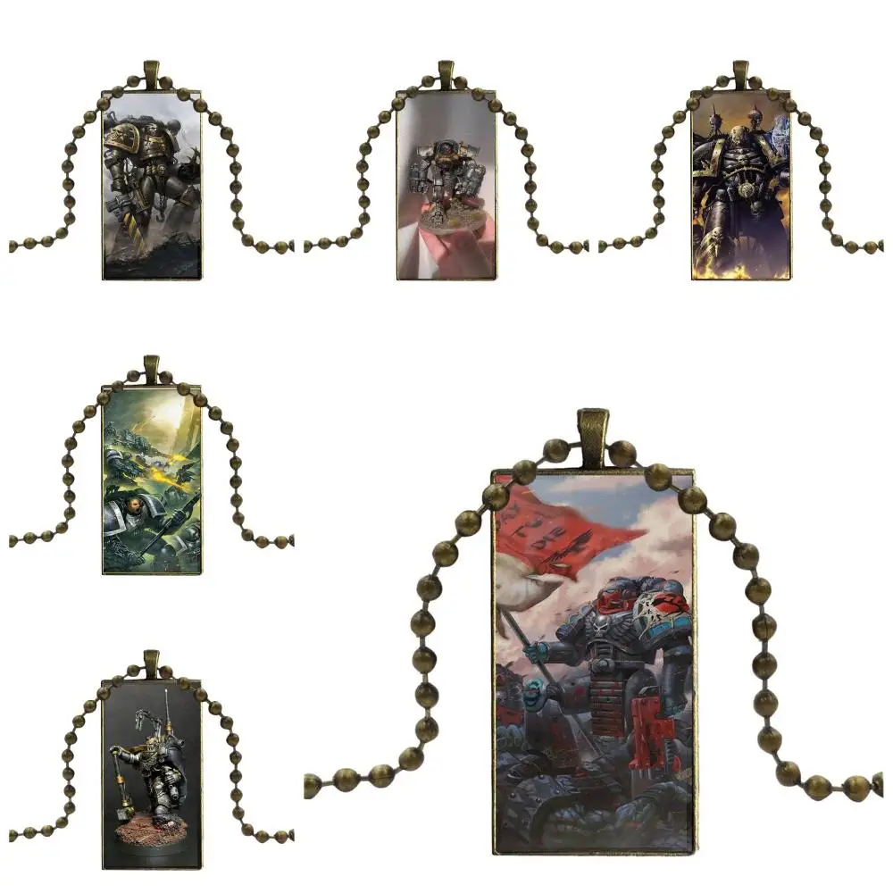 Jewelry With Bronze Plated Glass Cabochon Choker Long Pendant Rectangle Necklace For Women Party Gift Warhammer 40k Iron Warrior
Jewelry With Bronze Plated Glass Cabochon Choker Long Pendant Rectangle Necklace For Women Party Gift Warhammer 40k Iron Warrior