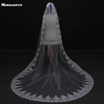 Real Images One Layer 3 Meters Lace Edge Long Wedding Veil with Comb 3 M White Ivory Bridal Veil Voile Mariage
Real Images One Layer 3 Meters Lace Edge Long Wedding Veil with Comb 3 M White Ivory Bridal Veil Voile Mariage