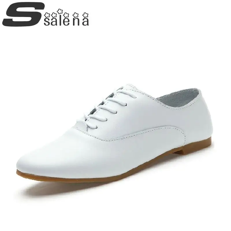 New arriving Korean version oxfords shoes casual and breathable women simple wild college style leather shoes #C056