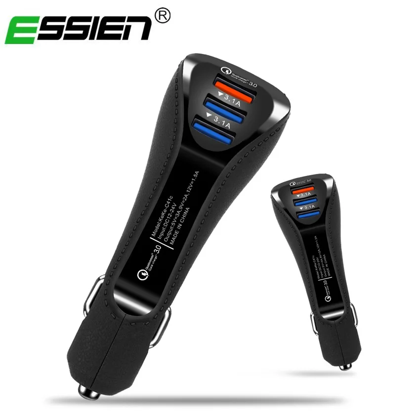 Essien USB Charger Car Charger 3 ports 5V/3A Quick Charger 3.0 Fast Charger Adapter Charging for Mobile Phone for iphone X 7 8 6
Essien USB Charger Car Charger 3 ports 5V/3A Quick Charger 3.0 Fast Charger Adapter Charging for Mobile Phone for iphone X 7 8 6