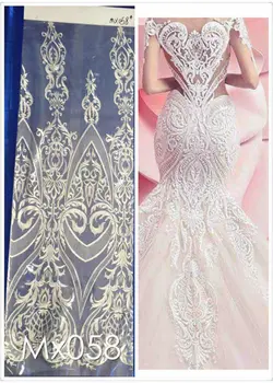 fashionable David-010 embroidery tulle mesh lace fabric in white for wedding dress
fashionable David-010 embroidery tulle mesh lace fabric in white for wedding dress