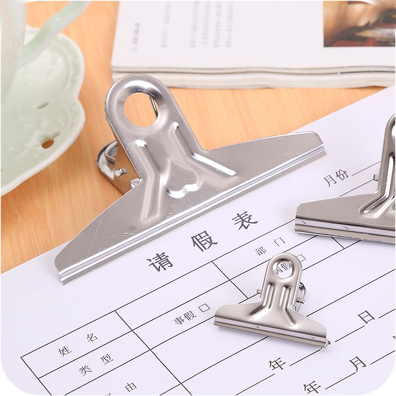 5pcs/lot Stainless Steel Folder Iron Clamp Paper Clip Dovetail Clips Office Supplies Have Small And Big Size
5pcs/lot Stainless Steel Folder Iron Clamp Paper Clip Dovetail Clips Office Supplies Have Small And Big Size