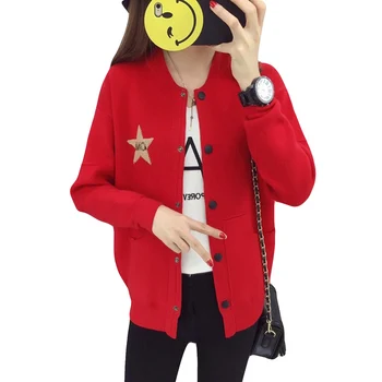 Spring Autumn Winter Cardigans Sweater Coat Women 2017 Star Printed Loose Plus Size Solid Color Knitted Sweater YP0295
Spring Autumn Winter Cardigans Sweater Coat Women 2017 Star Printed Loose Plus Size Solid Color Knitted Sweater YP0295
