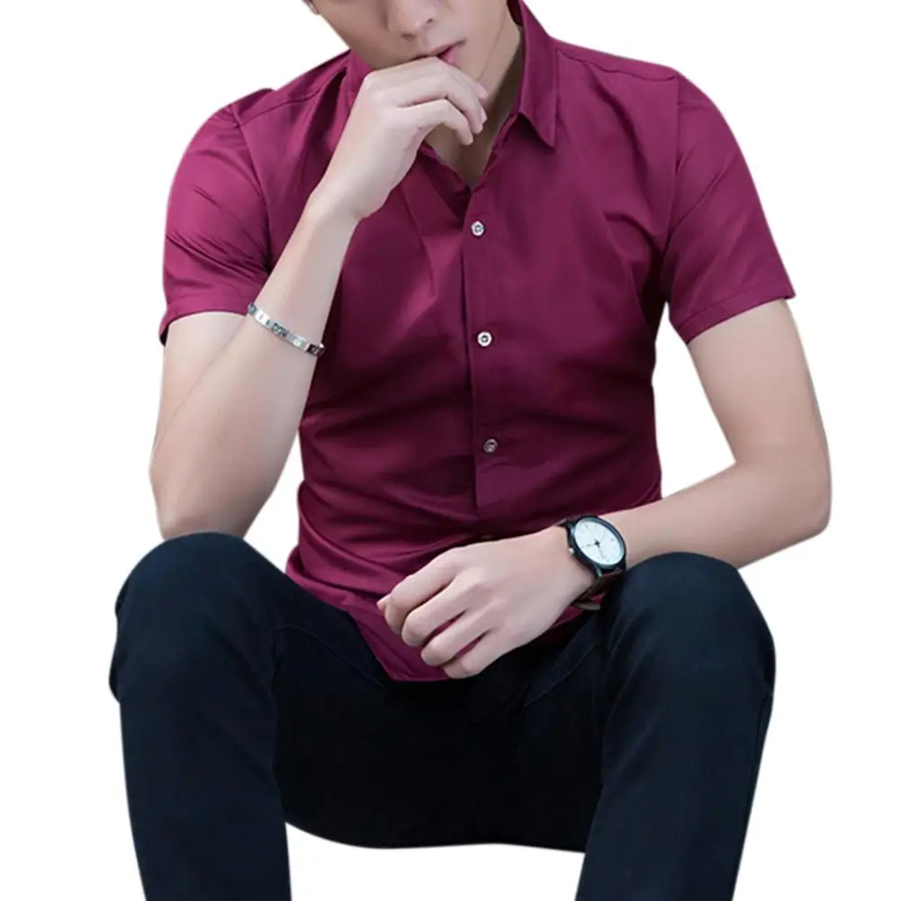 MISSKY 2019 Summer Men Solid Color Short-sleeved Shirts Solid Color No Ironing Business Attire Slim Tops
MISSKY 2019 Summer Men Solid Color Short-sleeved Shirts Solid Color No Ironing Business Attire Slim Tops