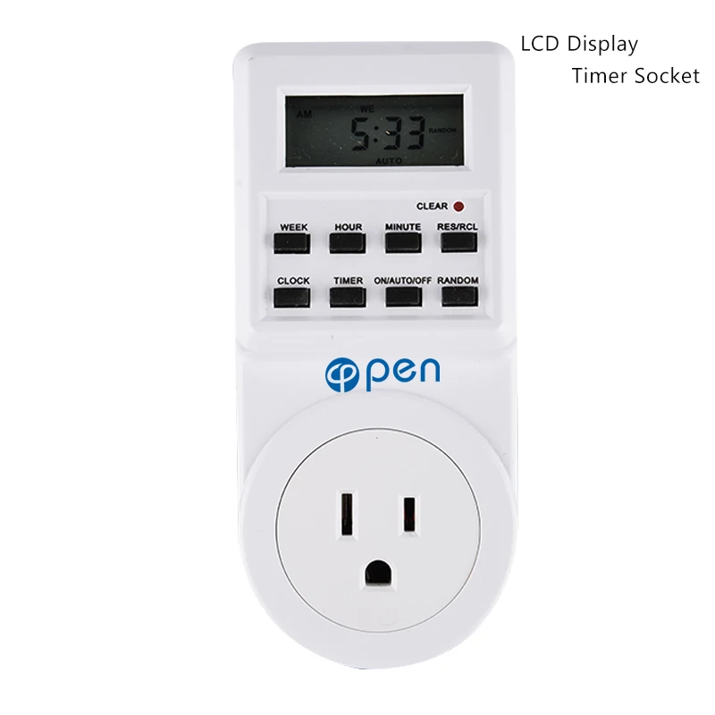 OPT-002 US Electronic Digital Timer Switch Plug Kitchen Timer Outlet 230V 50HZ 7 Day 12/24 Hour Programmable Timing Socket
OPT-002 US Electronic Digital Timer Switch Plug Kitchen Timer Outlet 230V 50HZ 7 Day 12/24 Hour Programmable Timing Socket