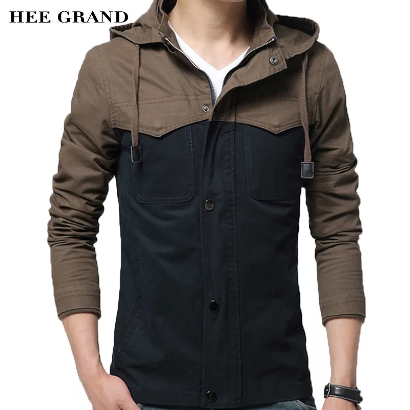 HEE GRAND 2019 New Arrival Men's Fashion Casual Spring Autumn Jacket Cotton Stand Collar Patchwork Coat 4 Colors MWJ1978
HEE GRAND 2019 New Arrival Men's Fashion Casual Spring Autumn Jacket Cotton Stand Collar Patchwork Coat 4 Colors MWJ1978