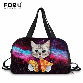 FORUDESIGNS Cute Cat Printing Women Big luggage Bag Female Travel Duffle Bag Teen Girls Carry on Baggage Bag with Many Pocket 
FORUDESIGNS Cute Cat Printing Women Big luggage Bag Female Travel Duffle Bag Teen Girls Carry on Baggage Bag with Many Pocket