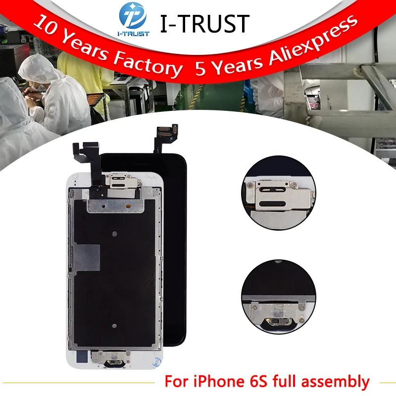 10PCS Complete LCD Touch Screen For iPhone 6S LCD Replacement Digitizer Assembly Display with Front Camera & Home button
10PCS Complete LCD Touch Screen For iPhone 6S LCD Replacement Digitizer Assembly Display with Front Camera & Home button