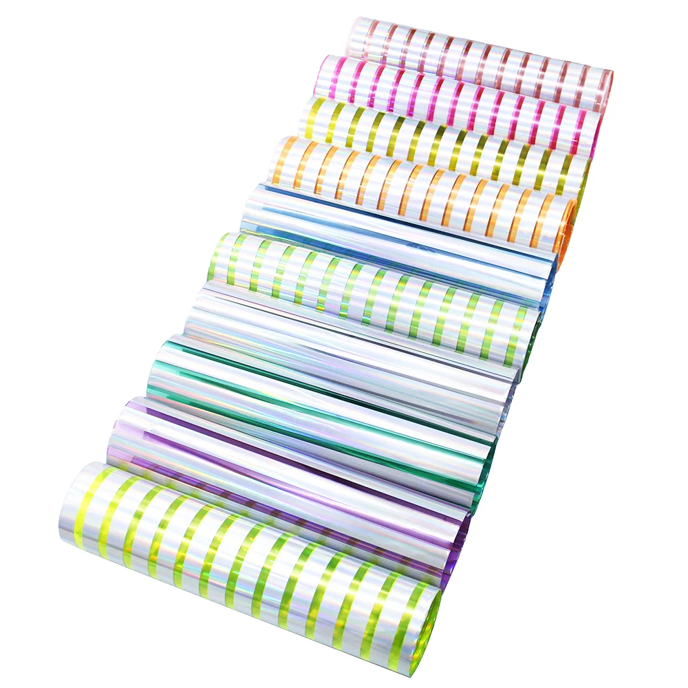 david angie 20*34cm Laser Stripe Holographic Transparent PVC Synthetic Leather DIY Hairbow Bag Shoes Handmade Material,1Yc6632
david angie 20*34cm Laser Stripe Holographic Transparent PVC Synthetic Leather DIY Hairbow Bag Shoes Handmade Material,1Yc6632
