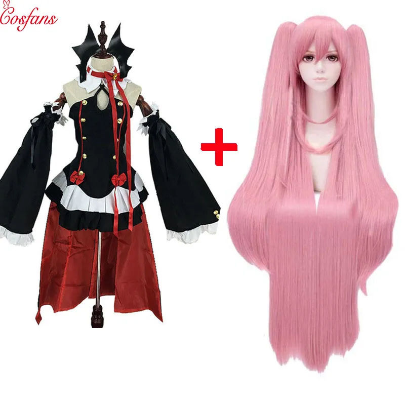 2018 Coshome Owari Endless Blazing Angel Krul Tepes Wig Cosplay Costume Lolita Dress Vampire Uniform 6 Piece Set Halloween Party
2018 Coshome Owari Endless Blazing Angel Krul Tepes Wig Cosplay Costume Lolita Dress Vampire Uniform 6 Piece Set Halloween Party