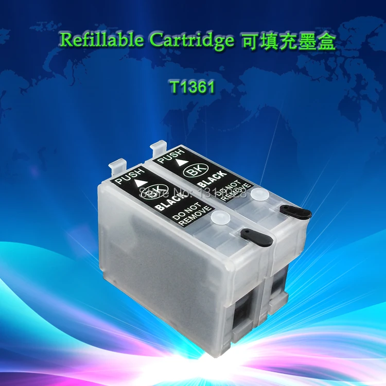 INK WAY 2 PACK T1361 large size chipped refillable cartridges WITH INK for EPSON K101 K103 K201 K301 T1361
INK WAY 2 PACK T1361 large size chipped refillable cartridges WITH INK for EPSON K101 K103 K201 K301 T1361