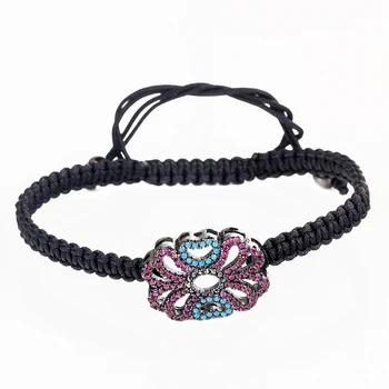 Fashion Charm Bracelets Delicate Lucky Flower Charm Black Thread Band Macrame Bracelet Friendship Charm Hand Jewelry Gift
Fashion Charm Bracelets Delicate Lucky Flower Charm Black Thread Band Macrame Bracelet Friendship Charm Hand Jewelry Gift