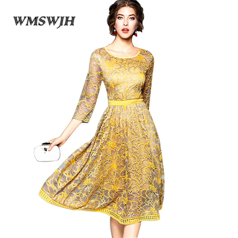 2019 High Quality Summer Lace Dress Work Casual Slim Fashion O-neck Sexy Hollow Out Party Dresses Women A-line Vintage Vestidos
2019 High Quality Summer Lace Dress Work Casual Slim Fashion O-neck Sexy Hollow Out Party Dresses Women A-line Vintage Vestidos
