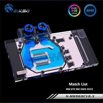 

Bykski Full Coverage GPU Water Block For MSI GTX 960 2GD5 OCV2 Graphics Card RGB Or RBW N-MS96OCV2-X