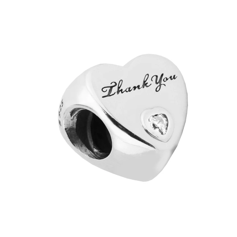 100% 925 Sterling Silver Jewelry Fits Silver Charms Bracelets DIY Jewelry Heart Beads with Thank You Words & CZ Charms Wholesale
100% 925 Sterling Silver Jewelry Fits Silver Charms Bracelets DIY Jewelry Heart Beads with Thank You Words & CZ Charms Wholesale
