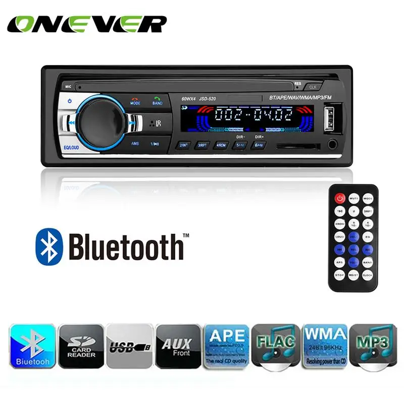 Onever Autoradio Car Radio 12V Bluetooth Car Stereo In-dash 1 Din FM Aux Input Receiver SD USB MP3 MMC WMA Car Radio Player
Onever Autoradio Car Radio 12V Bluetooth Car Stereo In-dash 1 Din FM Aux Input Receiver SD USB MP3 MMC WMA Car Radio Player