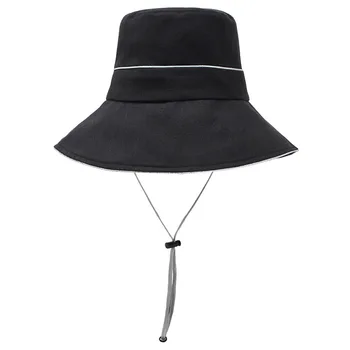 Women's Flat Top Bucket Hat with Detachable chin strap Baggy brim White stripe Sunscreen Boonie Hat Tourism Playa Slouchy Bob
Women's Flat Top Bucket Hat with Detachable chin strap Baggy brim White stripe Sunscreen Boonie Hat Tourism Playa Slouchy Bob