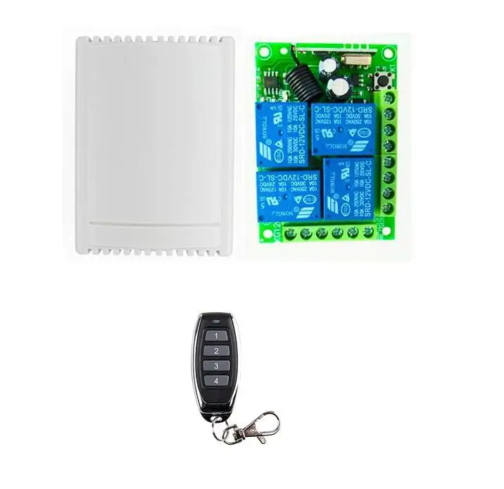 Smart 12 V DC12V 4 CH 10A Wireless Remote Control Switch System Receiver Transmitters for Appliances Gate Garage Door led
Smart 12 V DC12V 4 CH 10A Wireless Remote Control Switch System Receiver Transmitters for Appliances Gate Garage Door led