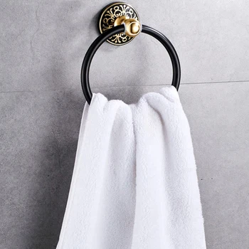 Wall Mounted Towel Storage Rack BlackBathroom Kitchen Organizer For Storage Holder Gold Aluminum Alloy Round Ring
Wall Mounted Towel Storage Rack BlackBathroom Kitchen Organizer For Storage Holder Gold Aluminum Alloy Round Ring
