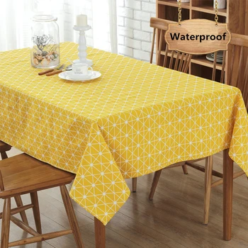 Senisaihon Korean Waterproof Canvas Tablecloth Geometric Line Yellow Pattern Dust-proof Table cloth Rectangular Cover cloth JC86
Senisaihon Korean Waterproof Canvas Tablecloth Geometric Line Yellow Pattern Dust-proof Table cloth Rectangular Cover cloth JC86