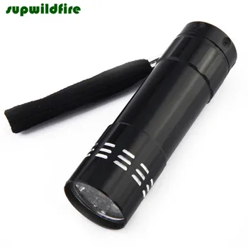 Mini Aluminum UV Ultra Violet 9 LED Flashlight Blacklight Torch Light Lamp Black Super Bright Hard Light Free Shipping #NO20
Mini Aluminum UV Ultra Violet 9 LED Flashlight Blacklight Torch Light Lamp Black Super Bright Hard Light Free Shipping #NO20