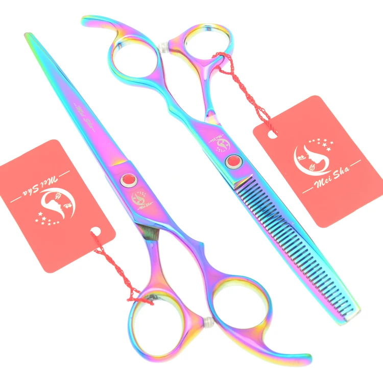 Meisha 7 inch Rainbow Cutting Thinning Styling Tools Salon Tesouras for Trimming Hair Hairdressing Scissors Set HA0367
Meisha 7 inch Rainbow Cutting Thinning Styling Tools Salon Tesouras for Trimming Hair Hairdressing Scissors Set HA0367