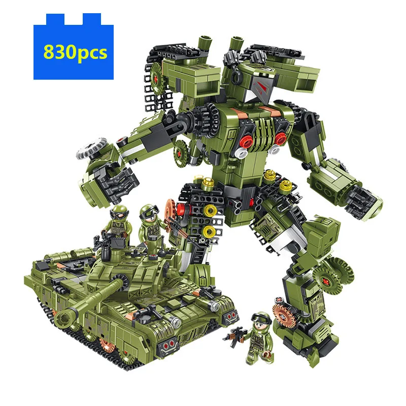 Military series World war 99 main battle tank variable robot Building Blocks Toys For children Gifts compatible legoings
Military series World war 99 main battle tank variable robot Building Blocks Toys For children Gifts compatible legoings