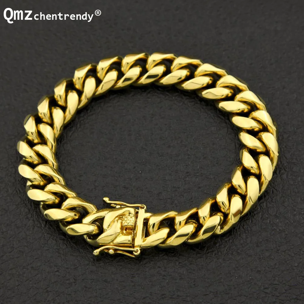 High Quality Stainless Steel Curb Cuban Chain Dragon Clasp Bracelets Men Fashion Gold Silver Hip hop Bangles 8mm/10/12/14mm 23cm
High Quality Stainless Steel Curb Cuban Chain Dragon Clasp Bracelets Men Fashion Gold Silver Hip hop Bangles 8mm/10/12/14mm 23cm
