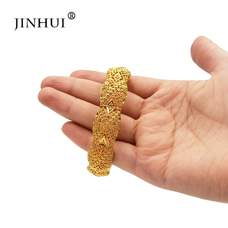Jin Hui New Fashion Gold Color Wedding Bangles for Women Bride Can OPen Bracelets Ethiopian/france/African/Dubai Jewelry gifts
Jin Hui New Fashion Gold Color Wedding Bangles for Women Bride Can OPen Bracelets Ethiopian/france/African/Dubai Jewelry gifts