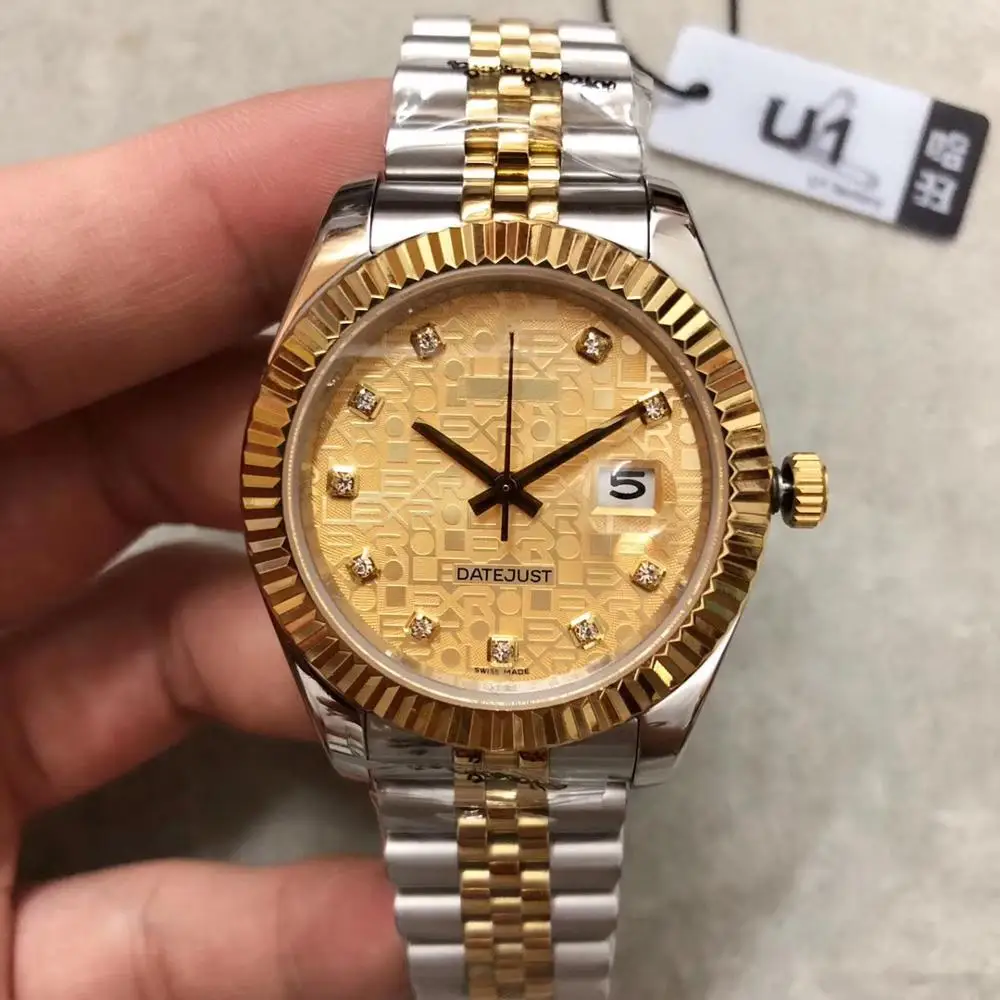 Top Gold Luxury Computer face Datejust 41mm Date Presidential strap Original button Two Tone 2813 Automatic Movement Wristwatch
Top Gold Luxury Computer face Datejust 41mm Date Presidential strap Original button Two Tone 2813 Automatic Movement Wristwatch