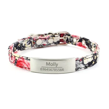 Personalized Cat Collar Laser Engraved Name Collar for Cats with ID tags Bell Floral Pattern Cat Supplies Pet Products
Personalized Cat Collar Laser Engraved Name Collar for Cats with ID tags Bell Floral Pattern Cat Supplies Pet Products
