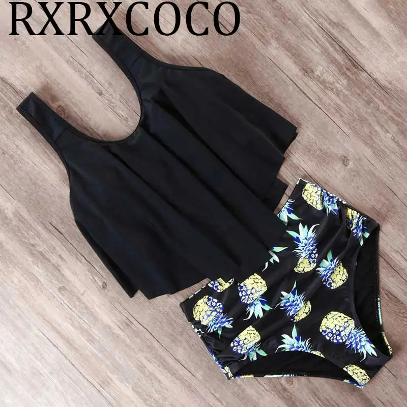 Swimsuit Two Pieces Bathing Suits Top Ruffled Racerback with High Waisted Bottom Tankini Set Large Size Swimwear Women 2019
Swimsuit Two Pieces Bathing Suits Top Ruffled Racerback with High Waisted Bottom Tankini Set Large Size Swimwear Women 2019