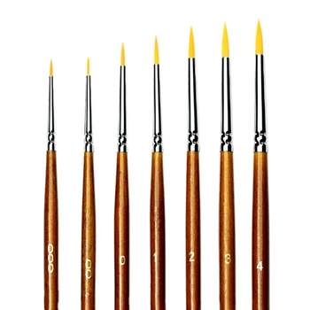 7Pcs/set Professional Paint Brush Set Sable Hair Detail 7 Miniature Acrylic Nail Brushes Art Painting Drawing Brushes Pen
7Pcs/set Professional Paint Brush Set Sable Hair Detail 7 Miniature Acrylic Nail Brushes Art Painting Drawing Brushes Pen
