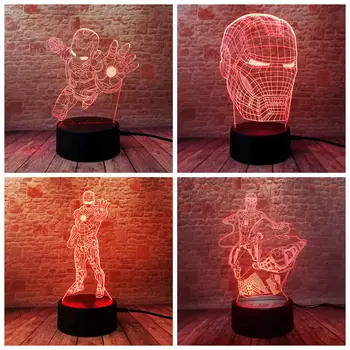 Floating Avengers Iron Man Figure 3D Illusion LED Desk Nightlight 7 Colors Changing Light Marvel Ironman Mask Figma Light-up Toy
Floating Avengers Iron Man Figure 3D Illusion LED Desk Nightlight 7 Colors Changing Light Marvel Ironman Mask Figma Light-up Toy