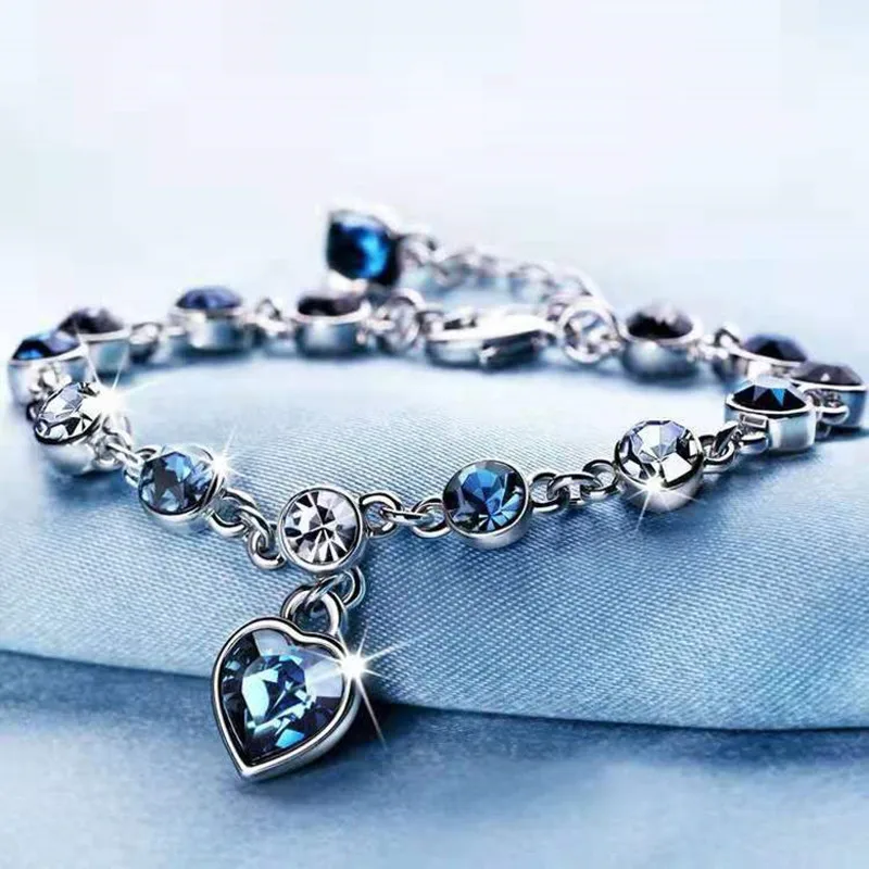 Fashion Bracelet For Women Ocean Heart Love Heart-shaped Peach Austria Crystal Zircon Ladies Bracelet Valentine's Day Present
Fashion Bracelet For Women Ocean Heart Love Heart-shaped Peach Austria Crystal Zircon Ladies Bracelet Valentine's Day Present