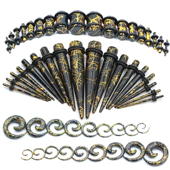 Ear Piercing 1Pc Acrylic Spiral Ear Taper Gauge Black Tunnel Plug Double Saddle Earlets Gauge Stretchers Expander Body Jewelry
Ear Piercing 1Pc Acrylic Spiral Ear Taper Gauge Black Tunnel Plug Double Saddle Earlets Gauge Stretchers Expander Body Jewelry
