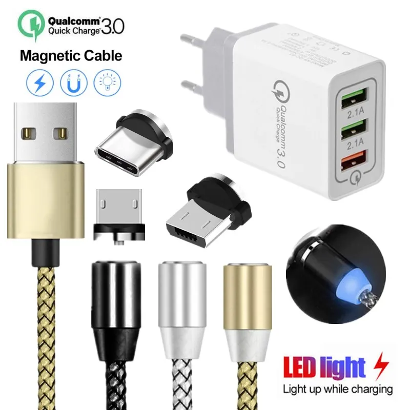 Quick Charge 3.0 USB Charger Power Adapter for Samsung A90 A80 A70 A50 Huawei P Smart Y6 Prime Y7 pro 2019 Fast Magnetic Cable
Quick Charge 3.0 USB Charger Power Adapter for Samsung A90 A80 A70 A50 Huawei P Smart Y6 Prime Y7 pro 2019 Fast Magnetic Cable