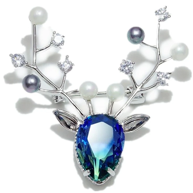 Cute Animal Reindeer Antler Deer Brooch Lady Men'S Imitation Pearl Zircon Christmas Brooch Fashion Jewelry
Cute Animal Reindeer Antler Deer Brooch Lady Men'S Imitation Pearl Zircon Christmas Brooch Fashion Jewelry