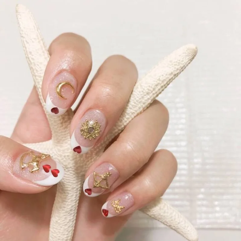 24pcs/Set Dragon Heart White French Matte False Nails Dark Pre-design Short Round Head Full Cover Nail Tips Fnished Nail Art
24pcs/Set Dragon Heart White French Matte False Nails Dark Pre-design Short Round Head Full Cover Nail Tips Fnished Nail Art