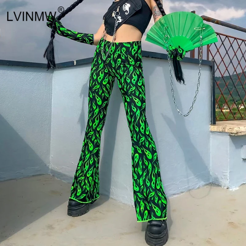 LVINMW Sexy High Waist Green Printed Wide Leg Pants 2019 Autumn Women Fashion Elastic Slim Flare Pants Female Streetwear Trouser
LVINMW Sexy High Waist Green Printed Wide Leg Pants 2019 Autumn Women Fashion Elastic Slim Flare Pants Female Streetwear Trouser