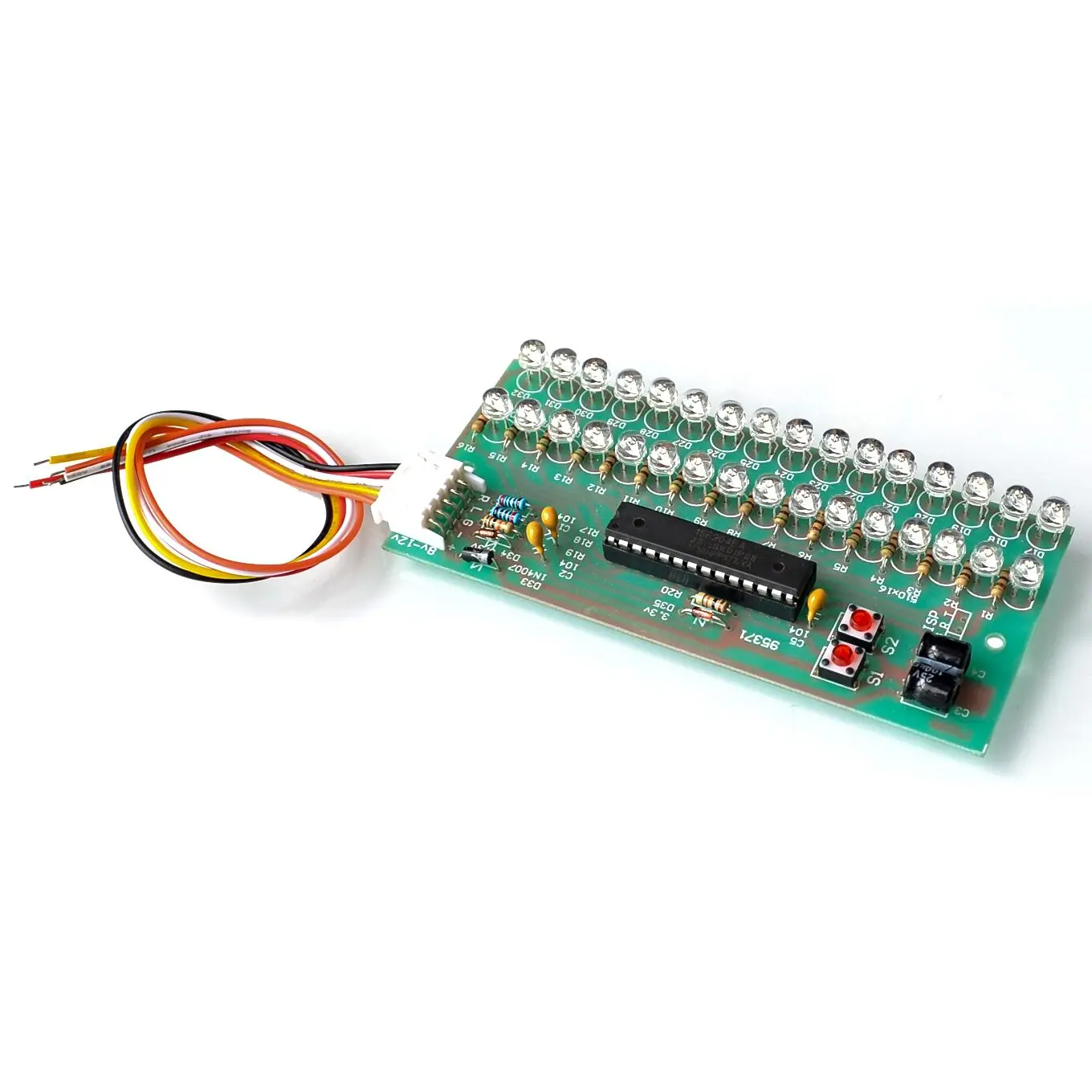 MCU Adjustable Display Pattern LED VU Meter Level Indicator Amplifier Audio 16 LED Dual Channel Blue lamp light DC 8V to 12V
MCU Adjustable Display Pattern LED VU Meter Level Indicator Amplifier Audio 16 LED Dual Channel Blue lamp light DC 8V to 12V