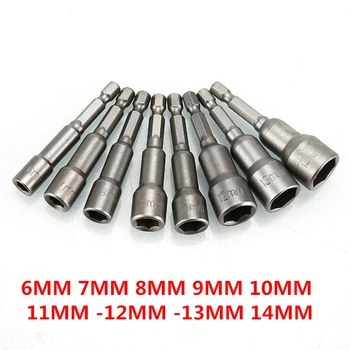 14pc Quick Change Power Nut Driver Bit Power Tool Nut Driver Set Nutdrivers Metric Socket 6mm Hex Shank Impact Drill Bit Adapter
14pc Quick Change Power Nut Driver Bit Power Tool Nut Driver Set Nutdrivers Metric Socket 6mm Hex Shank Impact Drill Bit Adapter