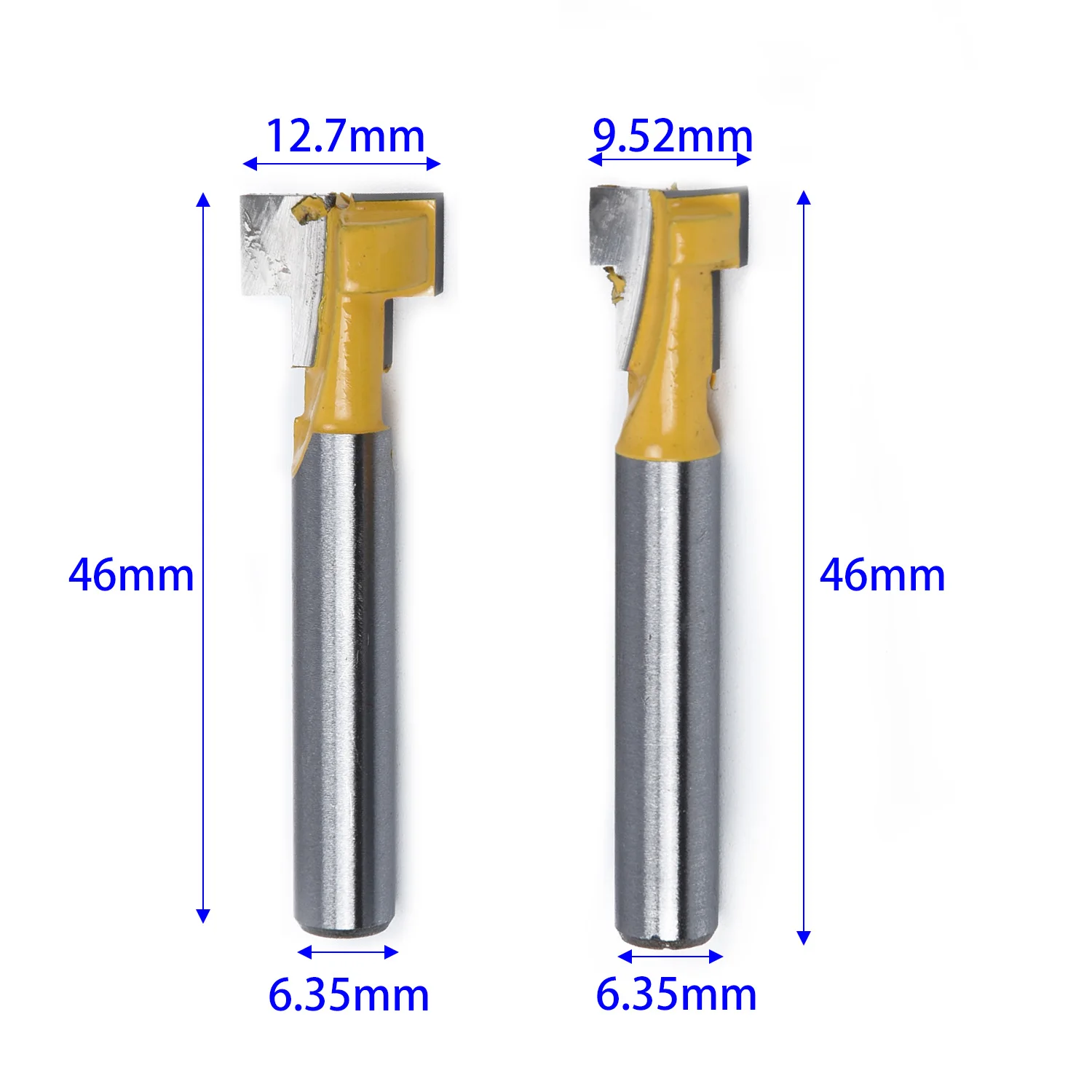 Kit Chisel 1/4'' Shank Router Bit Yellow T-Slot Carbide Durable Woodworking For 3/8'' & 1/2'' Hex Bolt 2pcs 2018
Kit Chisel 1/4'' Shank Router Bit Yellow T-Slot Carbide Durable Woodworking For 3/8'' & 1/2'' Hex Bolt 2pcs 2018