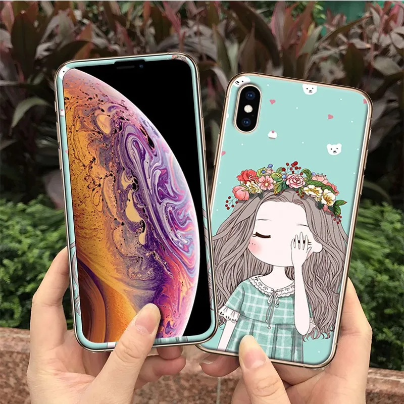 Screen Protector+phone case for iPhone XS MAX XR X front Toughened glass membrane and All-inclusive frosted soft shell
Screen Protector+phone case for iPhone XS MAX XR X front Toughened glass membrane and All-inclusive frosted soft shell
