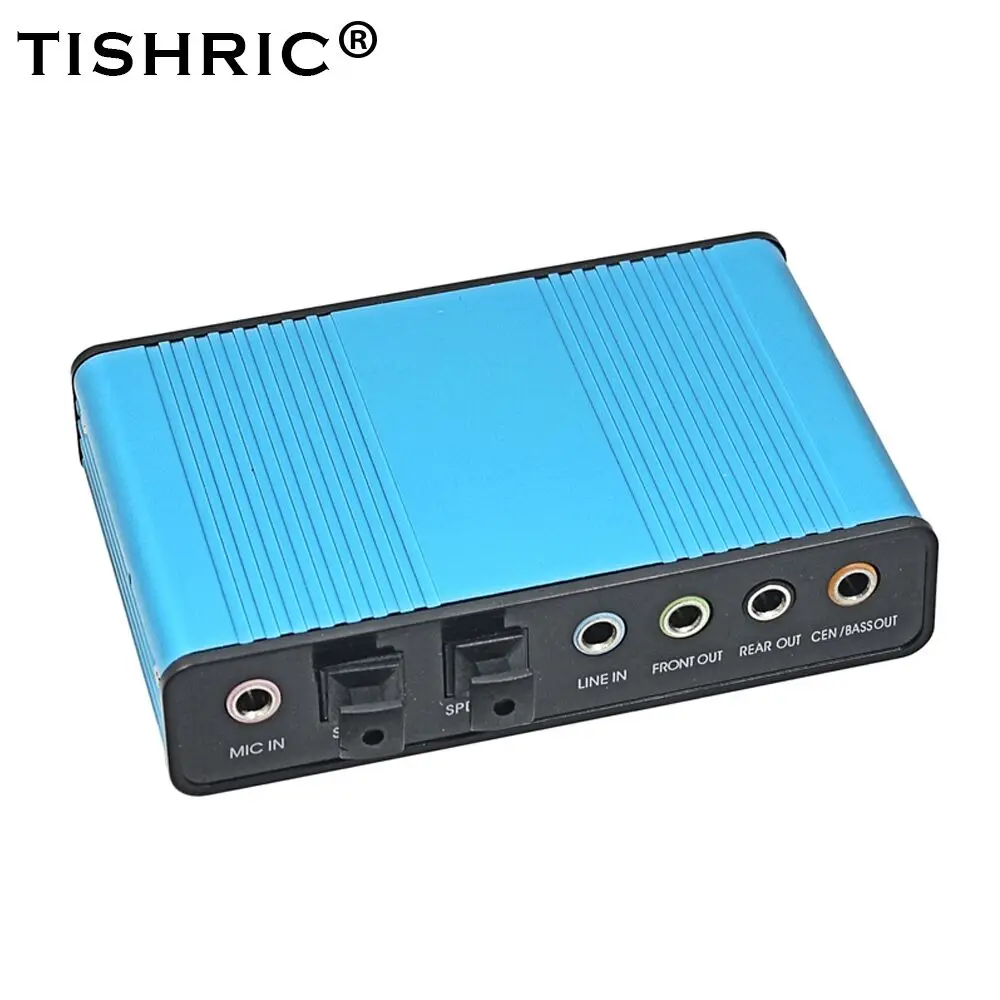 TISHRIC Professional External USB 5.1 Sound Card to 3.5mm Jack Stereo Mic Line in Spdif Audio Adapter For Mac PC Computer Laptop
TISHRIC Professional External USB 5.1 Sound Card to 3.5mm Jack Stereo Mic Line in Spdif Audio Adapter For Mac PC Computer Laptop