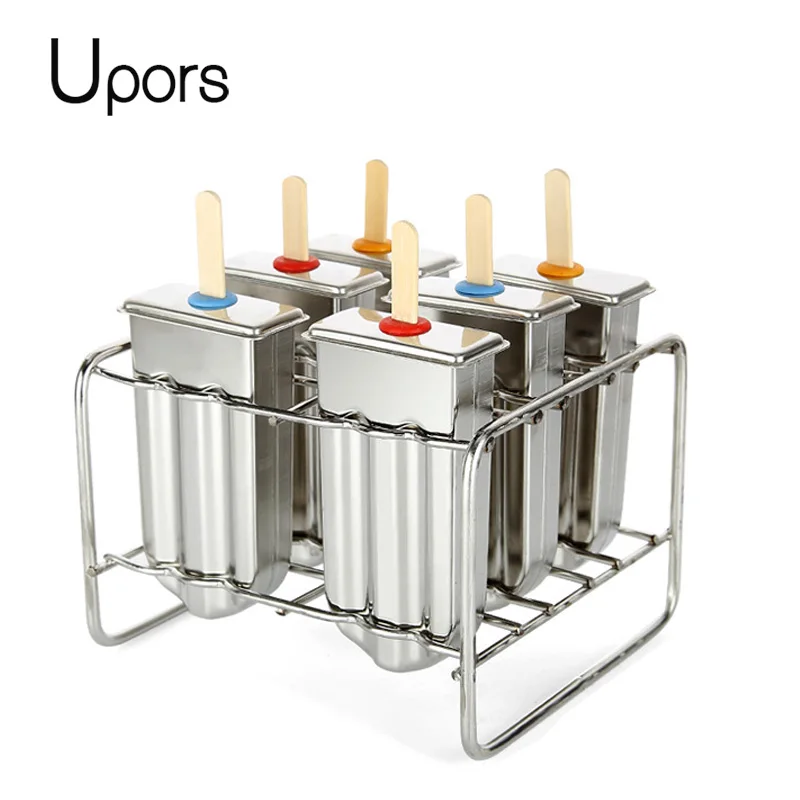 UPORS Homemade Ice Cream Mold with Popsicle Holder Stainless Steel Popsicle Mold Rack Ice Frozen Lolly Mold
UPORS Homemade Ice Cream Mold with Popsicle Holder Stainless Steel Popsicle Mold Rack Ice Frozen Lolly Mold