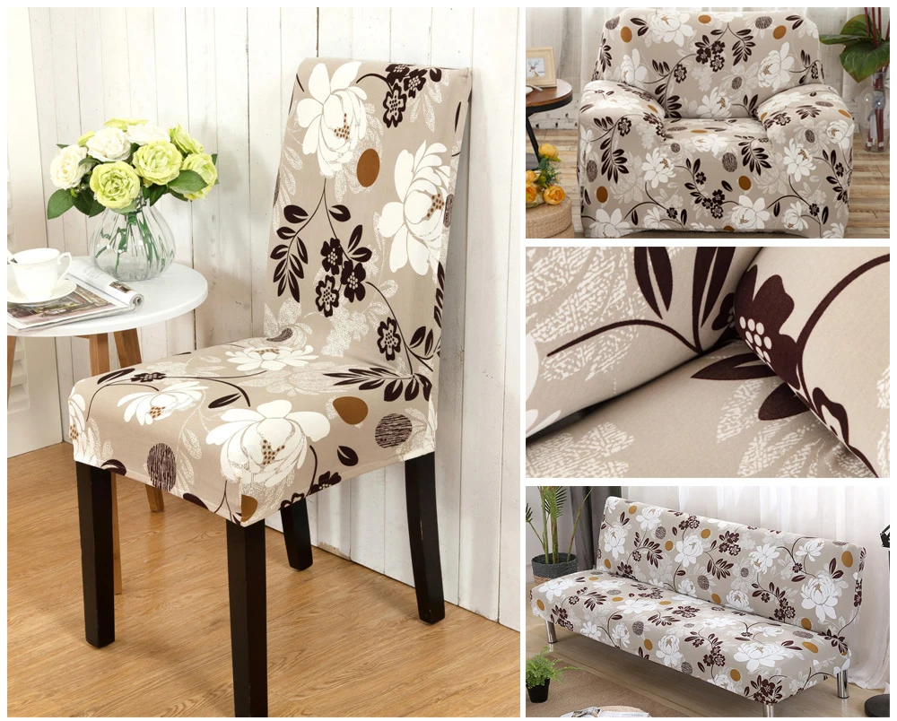 1246PCS Geometry Spandex Chair Cover Dining Washable slipcover for seat Elastic Kitchen Chair Covers Stretch Furniture Covers (1)
